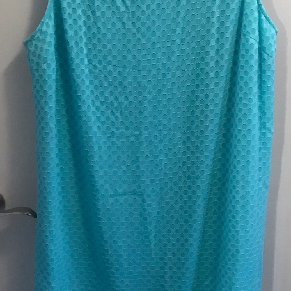 CJ Banks Turquoise Blue Sleeveless Dress Size 14W Brand New With Tags